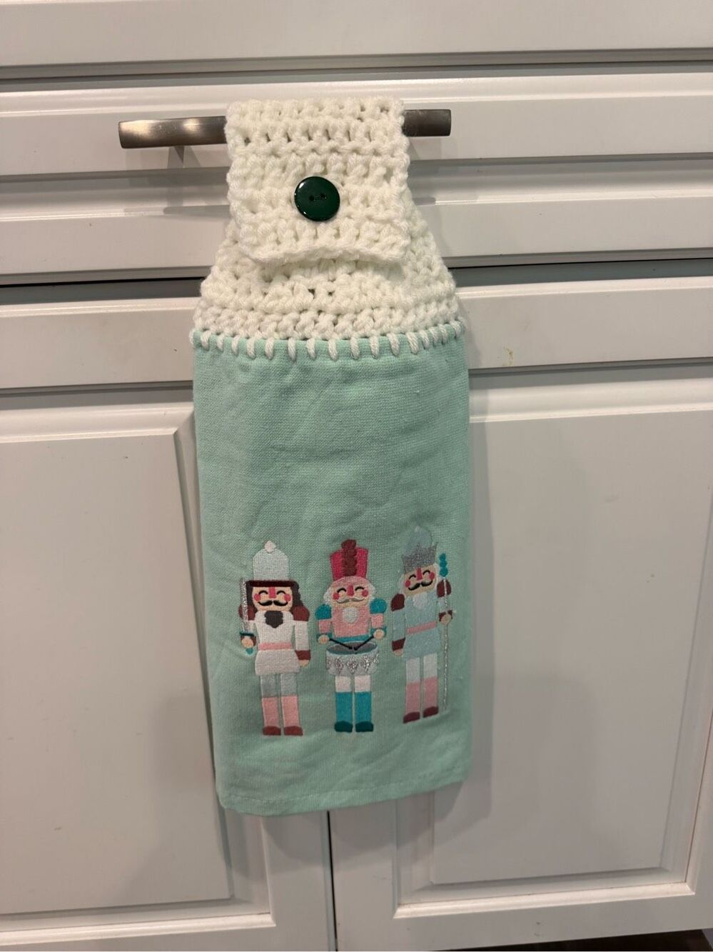 Crochet Top Kitchen Towel- Nutcrackers